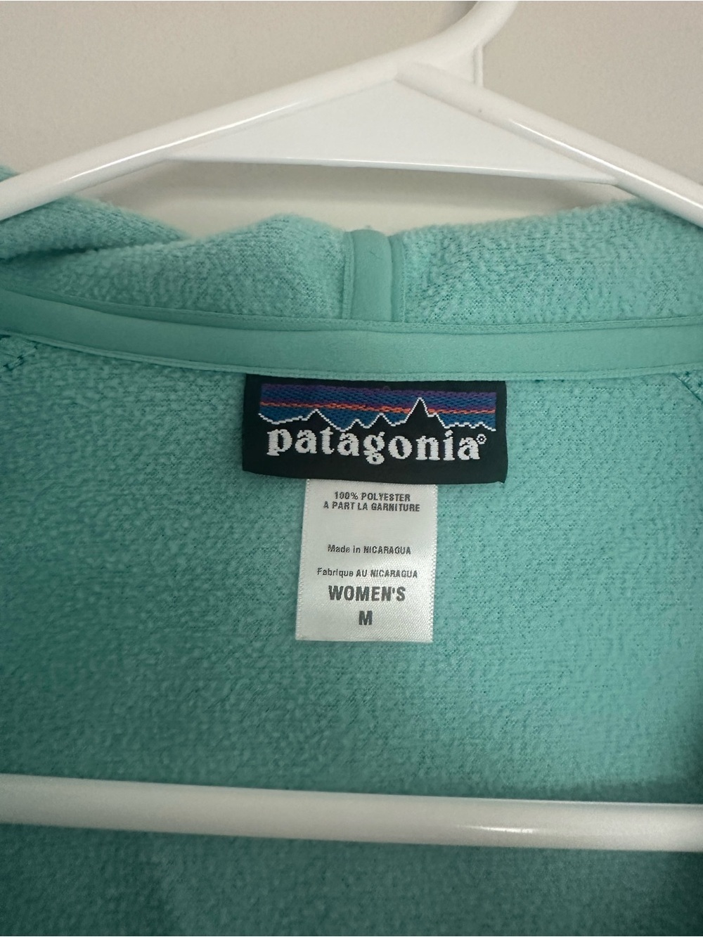 Patagonia Teal Striped Hooded Zip Jacket - Picture 3 of 4